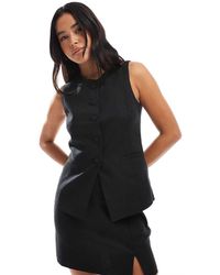 New Look - Longline Linen Waistcoat - Lyst