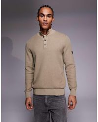 Barbour - Jersey Con Logo Y Botones De Punto Herring De - Lyst