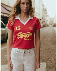 Pull&Bear - Stwd Spain Football Polo Shirt - Lyst