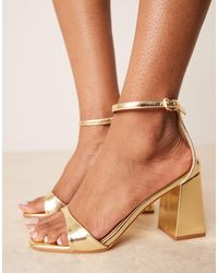 Raid - Niya Mid Block Heeled Sandals - Lyst