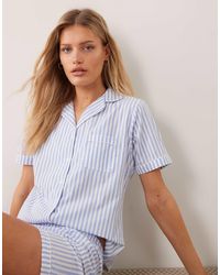 New Look - – gestreifter popeline-pyjama - Lyst