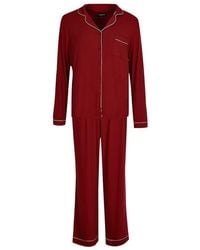 Loungeable - Rib Long Sleeve Traditional Shirt And Long Pant - Lyst