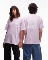 Dickies - T-Shirt Chiaro Con Grafica "Oatfield" Sul Retro - Lyst