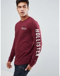red hollister long sleeve