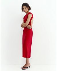 Pull&Bear - – kurzärmliges midikleid - Lyst