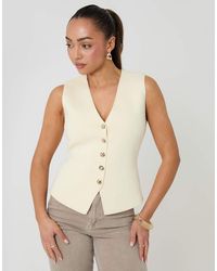 Threadbare - V-Neck Knitted Waistcoat - Lyst