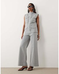 Calvin Klein - Ribcage Wide Leg Denim Jeans - Lyst