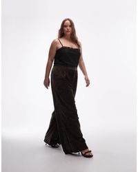 ASOS - Asos Design Curve Textured Velvet Tailored Wide Leg Pants - Lyst