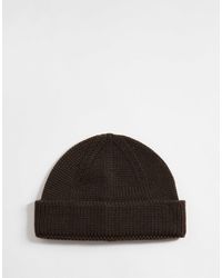 ASOS - – gerippte mini-strickmütze - Lyst