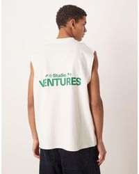 ASOS - Circular Design Collection Super Heavyweight Oversized Tank With Venture Studios Graphic - Lyst