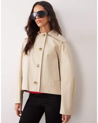 Mango - Short Trench Coat - Lyst