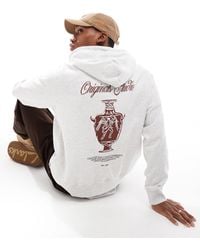 Jack & Jones - Oversized Hoodie With Vase Back Print - Lyst