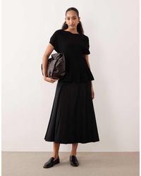 ASOS - Panelled Drop Waist Circle Maxi Skirt - Lyst