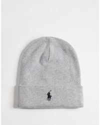 Polo Ralph Lauren - Icon Logo Merino Wool Knit Beanie - Lyst
