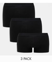 New Look - Pack De 3 Calzoncillos Negros De - Lyst