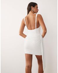 oh polly azelie embellished draped corset mini dress Oh Polly Azelie Embellished Draped Corset Mini Dress in honey-Yellow
