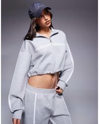 ASOS - Weekend Collective Scuba Half Zip Sweatshirt Co-ord With Stripe Detail - Lyst