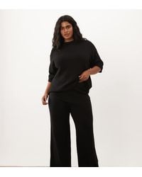ASOS - Asos Design Curve Wide Leg Pants With Wool - Lyst