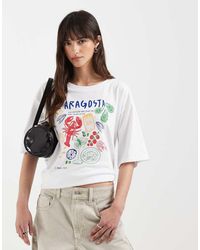 ONLY - Oversized T-shirt With Seafood Print - Lyst