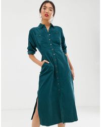 ditsy blossom midi shirt dress