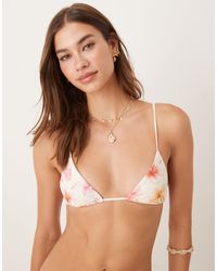 Wild Lovers - Cali Dreams Floral Print Triangle Bikini Top - Lyst