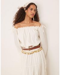 ASOS - Boho Bardot Top - Lyst