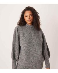 ASOS - Asos Design Curve High Neck Fluffy Jumper Co-Ord - Lyst