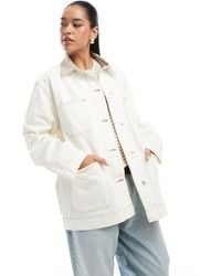 ASOS - Denim Barn Jacket With Contrast Collar - Lyst