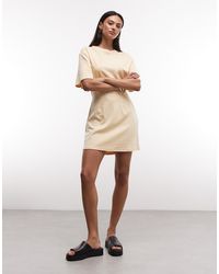 Monki - Cinched Waist T-shirt Mini Dress - Lyst