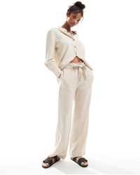 Jdy - – hose aus leinenmix - Lyst
