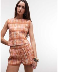 Reclaimed Vintage - Cropped Top With Lace Trim - Lyst