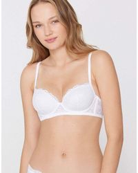 Tezenis - Wien Lace Slightly Padded Balconette Bra - Lyst