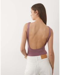 Miss Selfridge - Low Back Soft Touch Bodysuit - Lyst