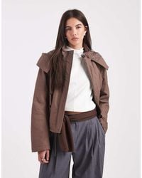 ASOS - Cropped Parka Met Capuchon - Lyst