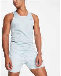 ASOS 4505 - Camiseta azul polvoriento deportiva sin mangas con espalda - Lyst