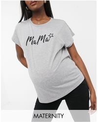 GeBe Maternity Mama Slogan T-shirt - Grey