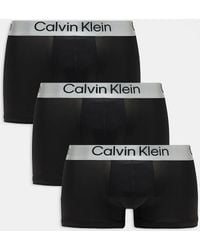 Calvin Klein - Microfibre Stretch 3 Pack Trunks - Lyst