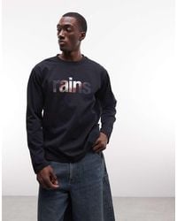 Rains - 41510 Long Sleeve Relaxed Fit Graphic Logo T-shirt - Lyst