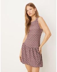 ASOS - Polka Dot Bubble Hem Mini Dress - Lyst