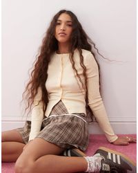 Miss Selfridge - – gerippte strickjacke - Lyst