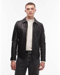 AllSaints - Luck - veste en cuir - Lyst