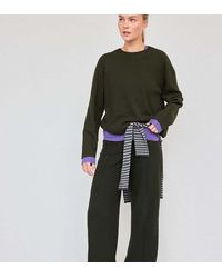 Stradivarius - Tall Knit Trousers With Seam Detail - Lyst