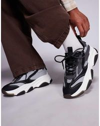 Steve Madden - Zapatillas De Deporte Grises Con Suela Gruesa Possess De - Lyst