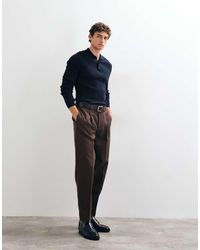 ASOS - Tailored Pleated Oversized Tapered Trousers - Lyst