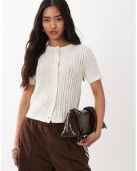 Mango - – kurzärmlige strickjacke - Lyst