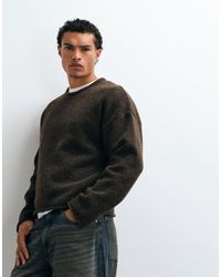 Weekday - Pull coupe carrée en brun foncé chiné - Lyst