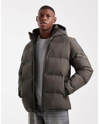 Threadbare - Doudoune à capuche - kaki - Lyst