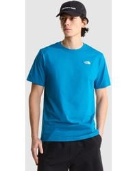 The North Face - Camiseta Azul Negruzco Y Blanco Tnf De Manga Corta Y Corte Estándar Evolution Simple Dome De - Lyst