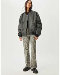Stradivarius - Bomberjack Met Vervaagd Effect - Lyst