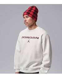 Nike - Jordan Brooklyn Seasonal Sweatshirt Van Geborstelde Fleece Met Ronde Hals - Lyst